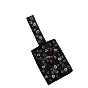 Beaded Floral Wristlet